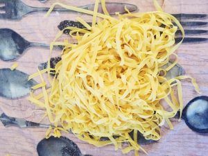 Homemade pasta recipe tagliatelle