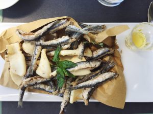 L'Agave restaurant Framura fried anchovies and calamari